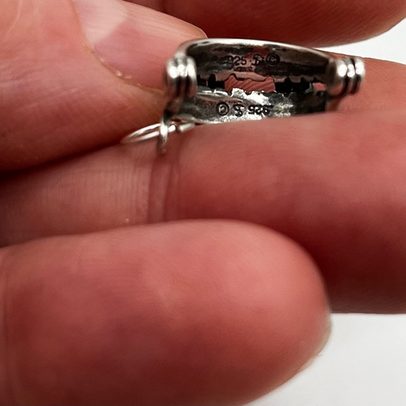 Vintage fangs mouth teeth movable Sterling silver charm pendant - Picture 4 of 7